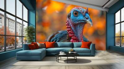 Turkish Delight: A Close-Up of a Juicy Turkey Roast Ready for Thanksgiving Feast Wall mural