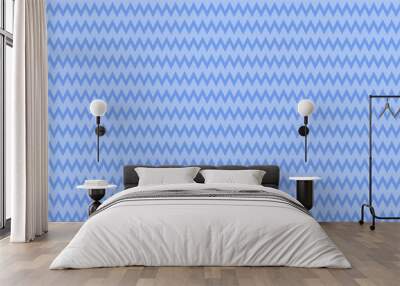 Baby boy blue zigzag pattern Wall mural