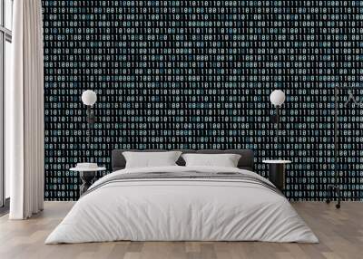 Binary code background Wall mural