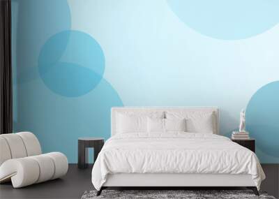 Dynamic minimal blue poster template. Dynamic modern poster background with geometric circles. Wall mural