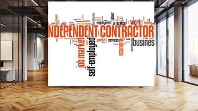 Independent contractors - word cloud Wall mural