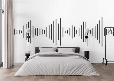 isolated sound wave audio vector Wall mural