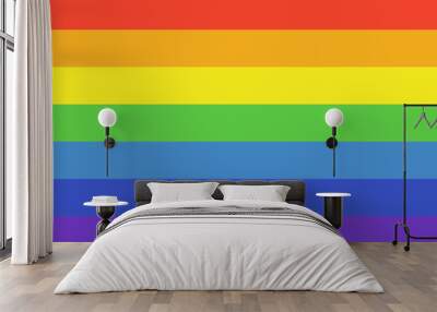 Rainbow flag rectangle symbol Wall mural