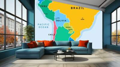 South America map Wall mural