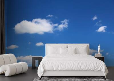 White clouds blue sky Wall mural