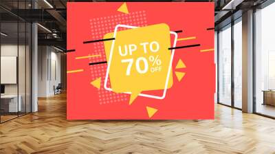 Sale banner template design. Modern special offer vector illustration. Limited time discount tag for web Wall mural