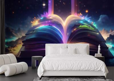 book with great nature lights Wall mural