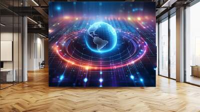 technology world concept Wall mural