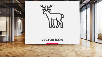 deer icon vector sign symbol Wall mural