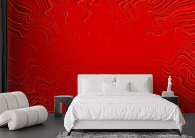 Colorful and unique red illustration with lines - perfect for a background Wall mural