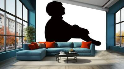 a boy body silhouette vector Wall mural