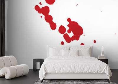 A vector of blood splatter or splash or drip or spray for Halloween, crime, murder, and horror motive. Wall mural