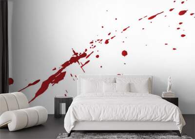 A vector of blood splatter or splash or drip or spray for Halloween, crime, murder, and horror motive. Wall mural