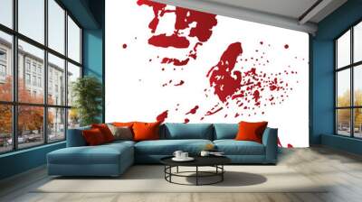 A vector of blood splatter or splash or drip or spray for Halloween, crime, murder, and horror motive. Wall mural