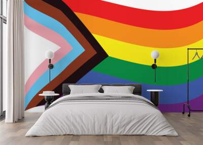 LGBTQ Rainbow Pride Flag Vector Wall mural