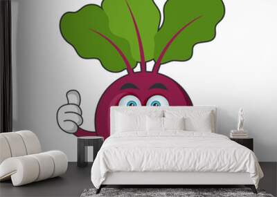 Onion Purple mascot character with smile expression. vector illustration Wall mural