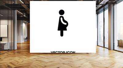 Pregnant vector icon . Modern, simple flat vector illustration for website or mobile app. Pregnant women symbol, logo illustration. Pixel perfect vector graphics	 Wall mural