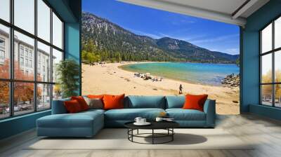 Beautiful lake tahoe beach Wall mural