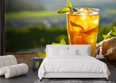 refreshing ice tea Wall mural