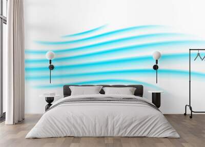 Doodle wind gradient.  Air wind motion, air blow, swirl elements. Blowing motion. Transparent effect Wall mural