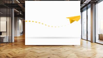 Paper air plane flying vector illustration Wall mural