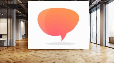 Set of speech bubble quote icons. Flat design Wall mural