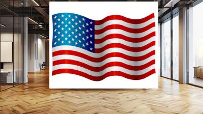 USA flag isolated png illustration Wall mural