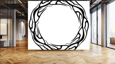 abstract tattoo ring isolated on white background Wall mural