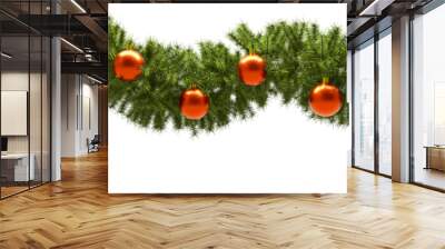 Christmas Banner with White Background Wall mural