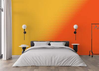 Dual Tone Halftone Diagonal Background Wall mural