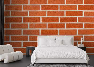 Seamless red brick wall texture. Wall mural