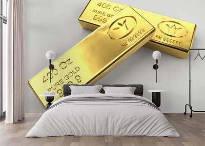 two gold bars Wall mural