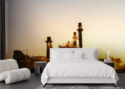 Gas turbine electrical power plant Wall mural