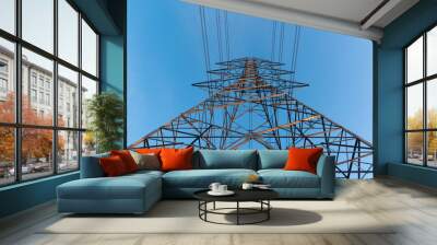 large high voltage pylon Wall mural