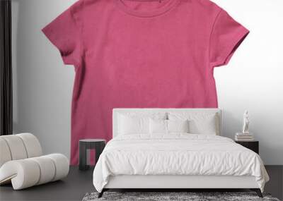 Blank T-shirt Charity Pink Crew Neck Short Sleeve for Kids Wall mural