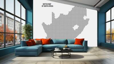 Dotted South Africa Map Vector Illustration Wall mural