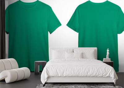 Kelly green men's classic t-shirt front and back Wall mural