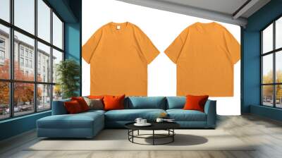 Oversize Coral t-shirt front and back isolated background Wall mural