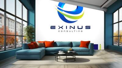 Corporate Letter E Logo Vector Wall mural