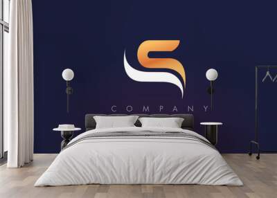 S Logo. S Letter Icon Design Vector Wall mural