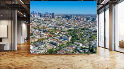 Aerial view of Koreatown, Los Angeles Wall mural