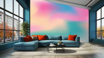 Abstract colorful gradient background. Modern hologram wallpaper design with dynamic wave shape, vibrant color, organic shape. Futuristic background template design for, prints, cover, banner. Wall mural