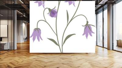 Beautiful hand drawn floral illustration Wall mural