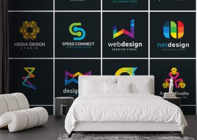 Creative logo design collection, logo set, logo collection, vector logo template. Wall mural