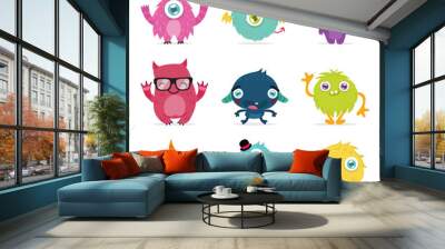 cute monster cartoon design collection design for logo and print product - vector Wall mural