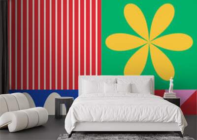 Geometric shape pattern  Wall mural