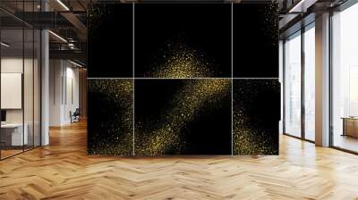 Gold glitter background texture vector collection Wall mural