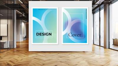 Idol lover posters set. Cute gradient holographic background vector with vibrant colors line layer, border. Y2k trendy wallpaper design for social media, cards, banner, flyer, brochure. Wall mural