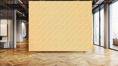 Japanese patterns background vector. Abstract geometric shape, sea wave vector patterns and swatches. Luxury gold oriental wallpaper design for fabric, wallpaper, banners, prints and wall arts. Wall mural