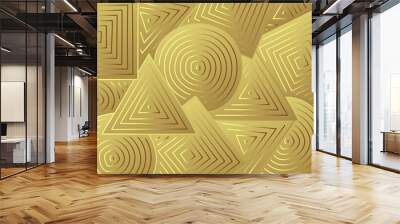 luxury gold line art wallpaper. wall art background design for home decor, wallpaper, print, cover,  Wall mural